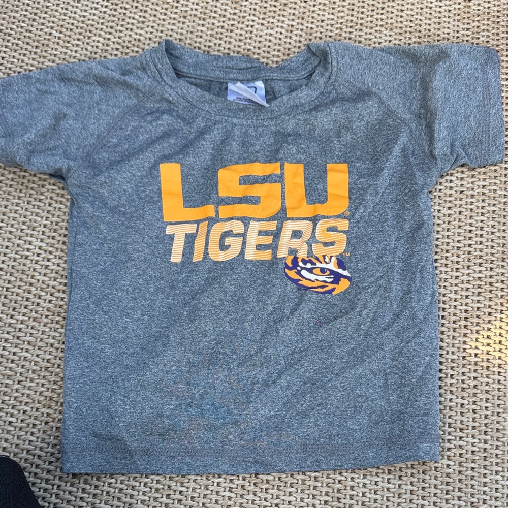 Kids Gray LSU Tigers Tee